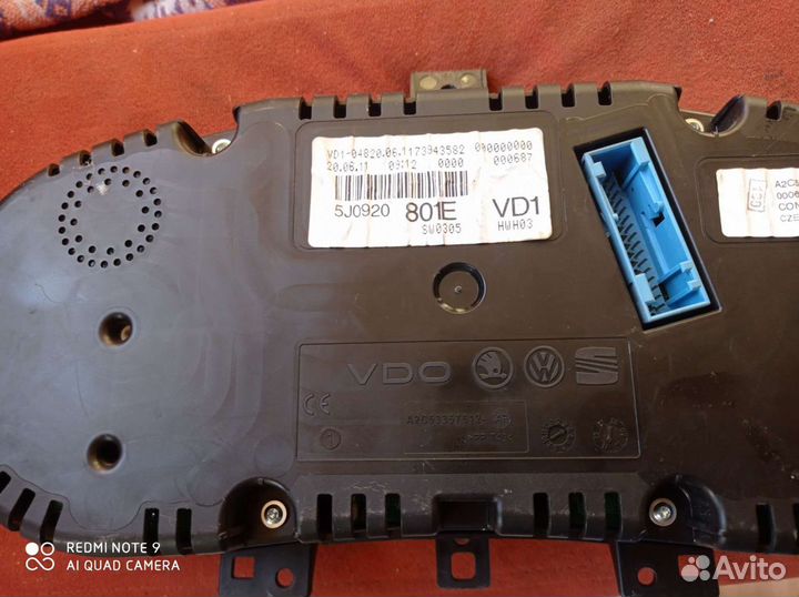 Щиток приборов skoda fabia 2009