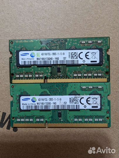 8 Гб Samsung Ddr3 для ноутбука