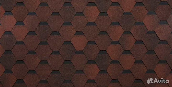 Гибкая черепица Оптима, красный