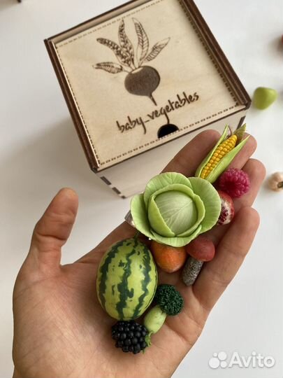 Овощи и фрукты из полимерной глины. Игрушки