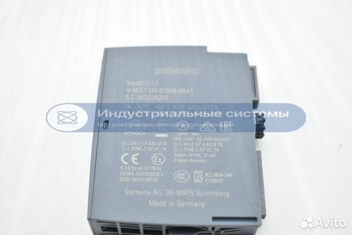 Модуль ввода Siemens ET 200SP 6ES7134-6FB00-0BA1