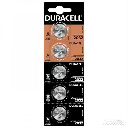 Батарея duracell CR2032 5 шт