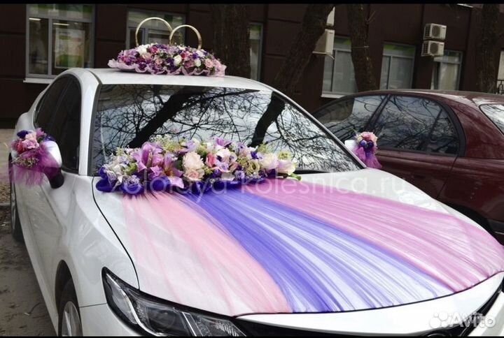 Украшения на 2 свадебные машины