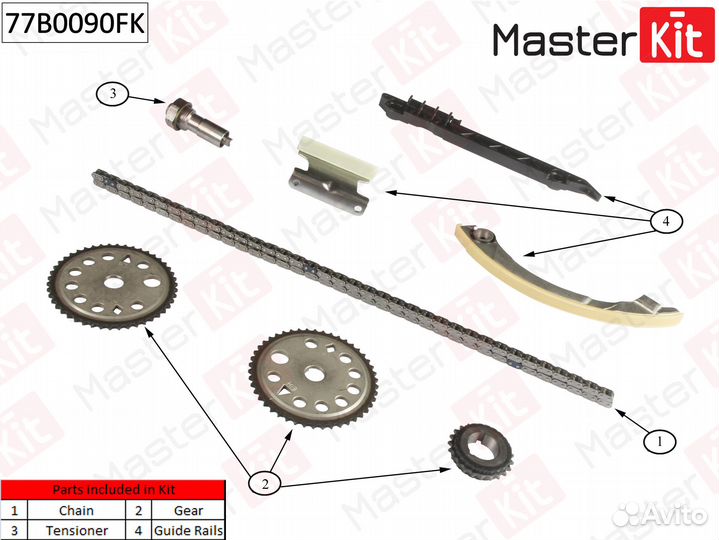 Комплект цепи грм Master KiT