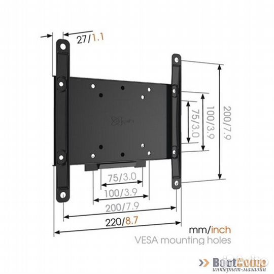 Кронштейн для тв vogels MA2000-A1 чёрный