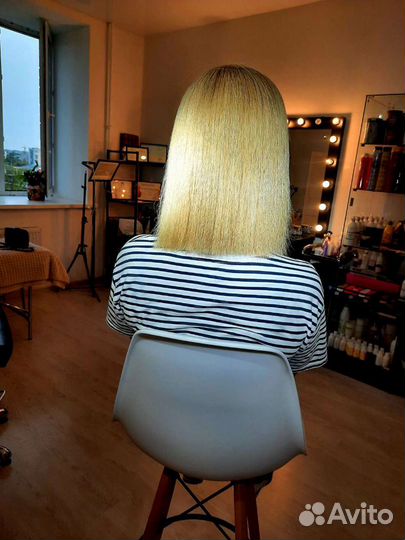 Кератиновое выпрямление волос