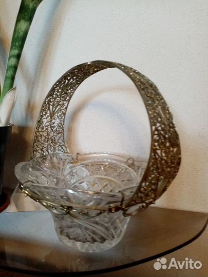 Ваза конфетница хрустальная