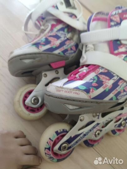 Ролики детские раздвижные Reaction Rainbow,Р 26-31