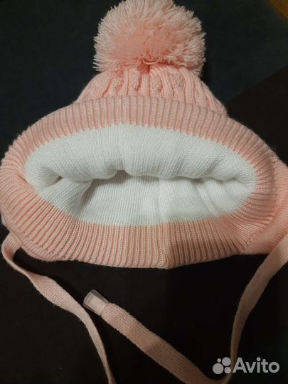 Шапка с завязками для девочки р.48 Arctic kids