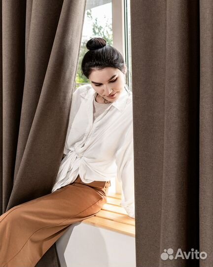 Комплект портьер блэкаут Массимо Цикорий шторы