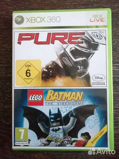 Lego Batman/ pure. 2в1 игры для Xbox360