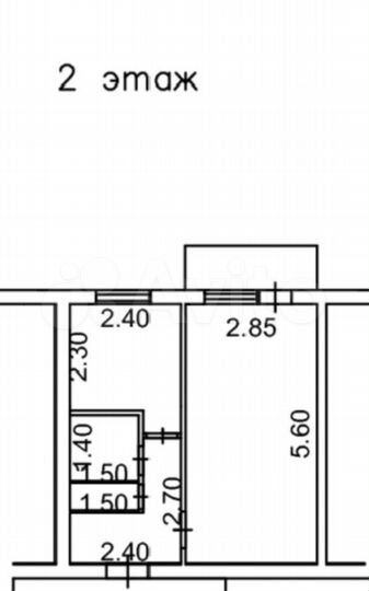 1-к. квартира, 28,9 м², 2/5 эт.