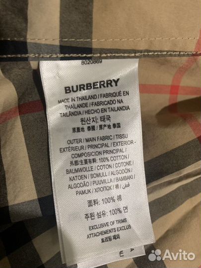 Burberry рубашка оригинал