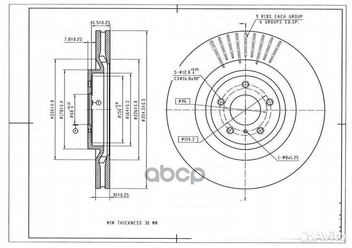 BR3031S Диск тормозной avantech BR3031S avantech
