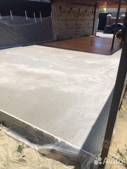 Бетонирование двора