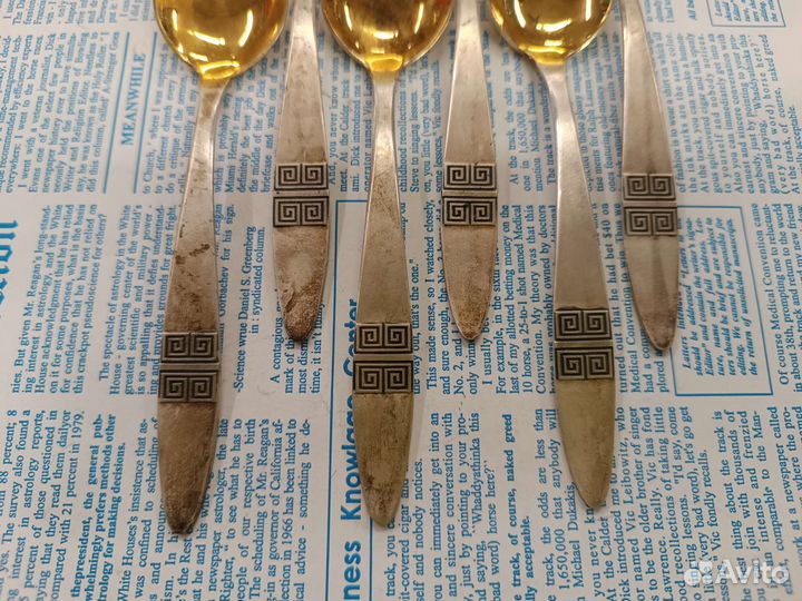 Серебряные чайные ложки 916 пробы