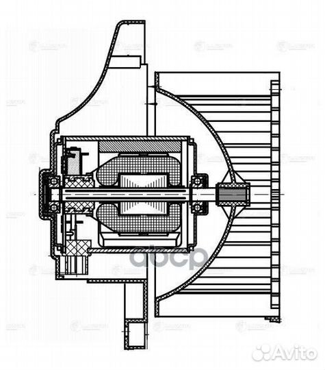 Э/вентилятор отоп. для а/м KIA Spectra (00) (т