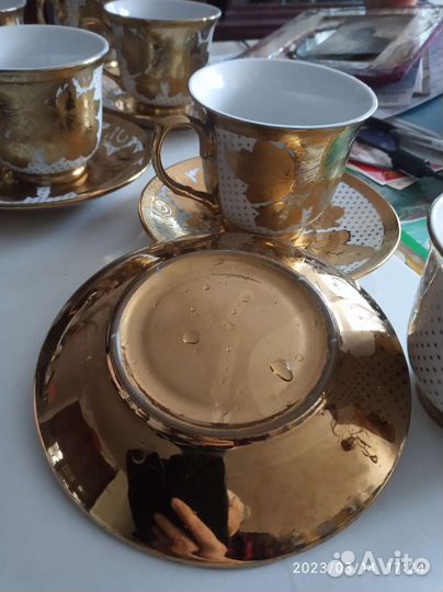 Чашка с блюдцем 6 штук