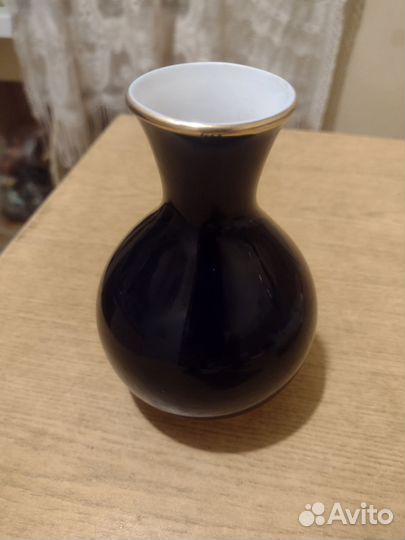 Вазочка фарфор лфз, кобальт, позолота СССР