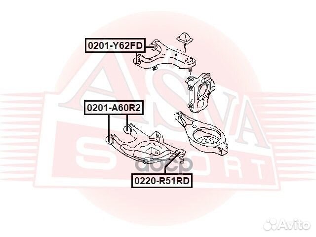 Сайлентблок 0201-Y62FD asva