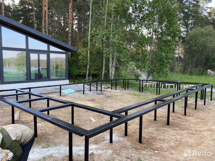 Монтаж винтовых свай 89, 73 мм