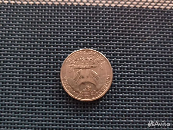 Монета Liberty Quarter Dollar 1995 (перевертыш)