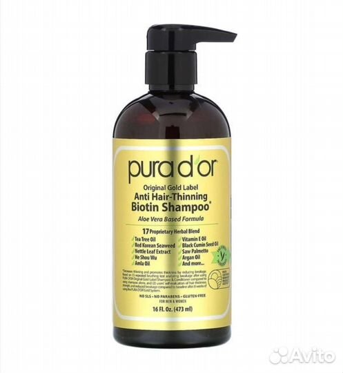 Pura d'or, шампунь