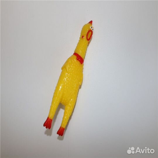 Игрушка-пищалка резиновая курица