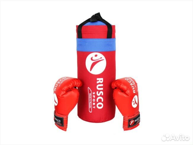 Набор боксерский Rusco Sport красный (6 oz)