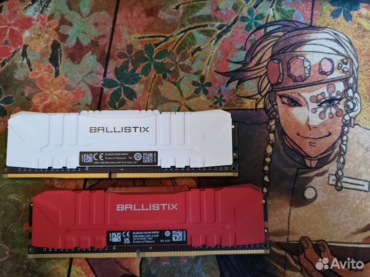 Crucial ballistix DDR4, 8 GBx2, 3200 мгц