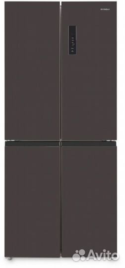 Холодильник Hyundai CM4541F, черная сталь