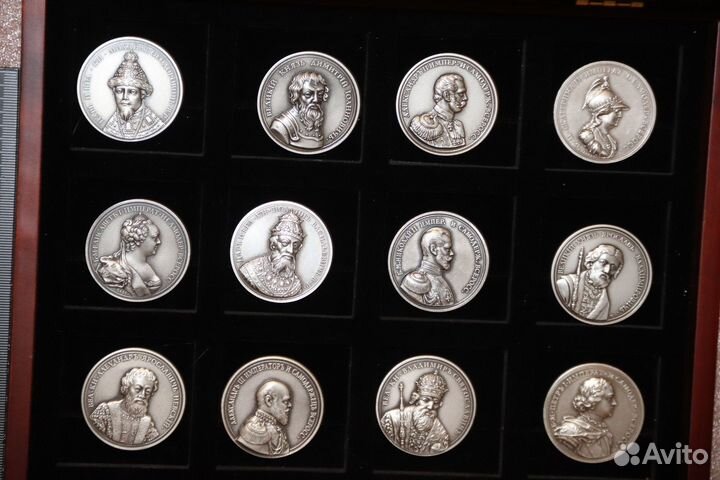 Медали портреты Правители России Серебро