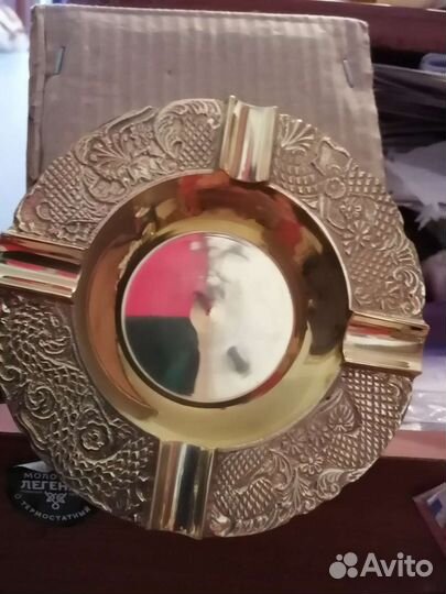 Пепельница металл хромированная