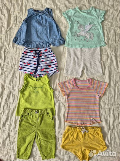 Вещи пакетом на девочку 56 62 68 фирменные