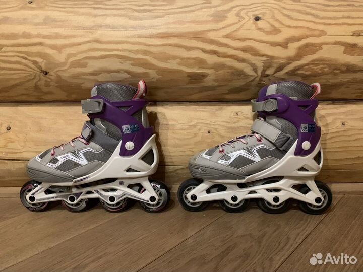 Ролики oxelo (р.35-38) с защитой и шлемом