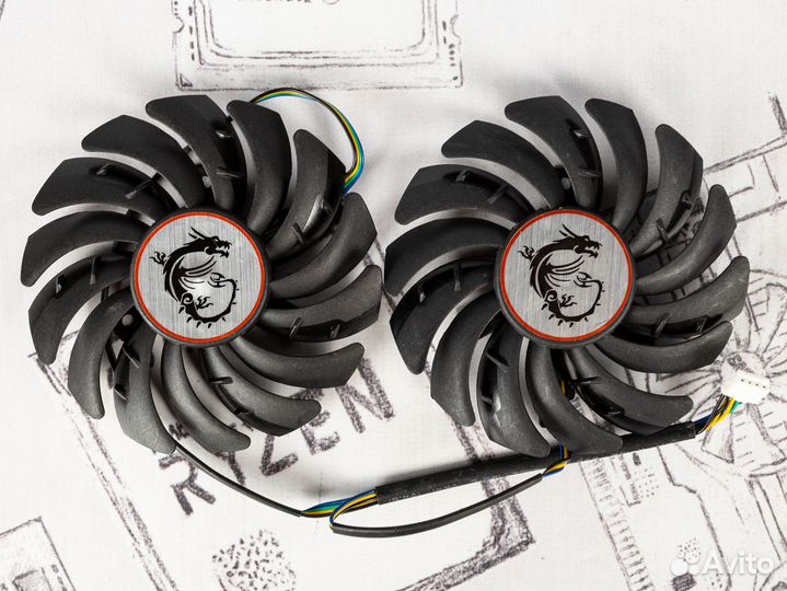 Вентиляторы для видеокарт MSI gaming X и др