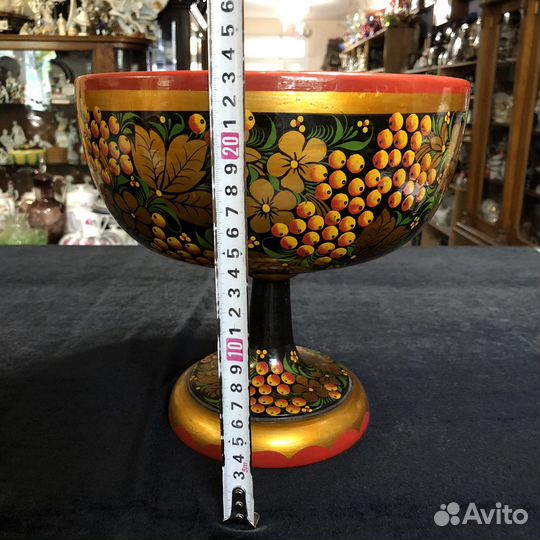Ваза для фруктов Хохлома