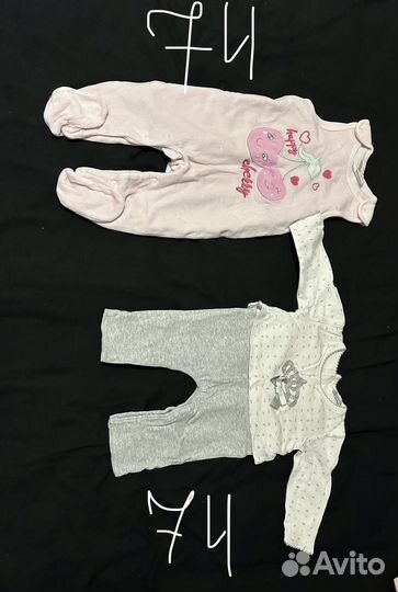 Вещи пакетом для девочки 74 80 бу