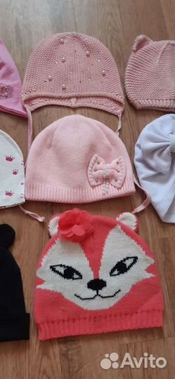 Шапочки на весну девочке 1,5 -2 года