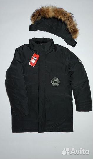 Зимняя куртка Canada goose черная размер 50