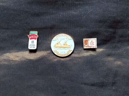 Значки 65 лет комсомолу Верхоянья и другие