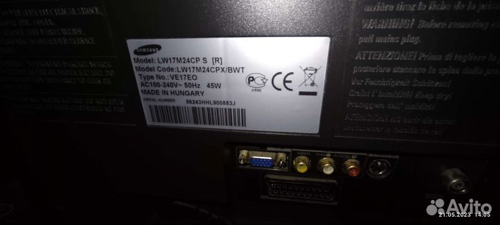 Телевизор Samsung LW17M24CP б/у