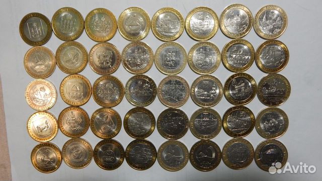 Набор монет биметалл(40шт)