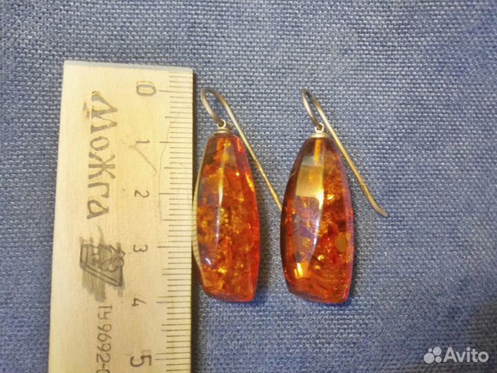 Янтарные серьги и кольцо