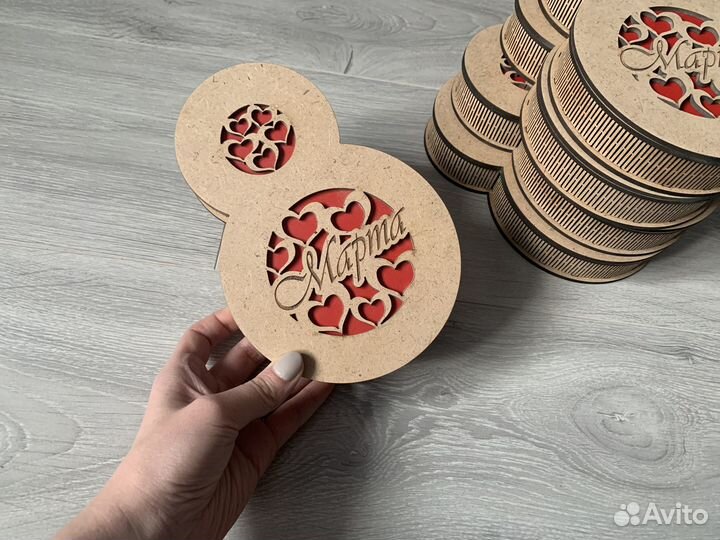 Подарок девушке Шкатулка 8 марта Коробка дерево