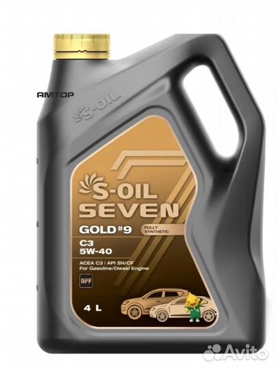 S-OIL E107757 Масло моторное S-OIL gold #9 5W-40 C