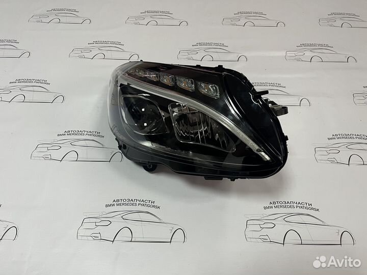 Правая фара Mercedes W205 LED 1 линза