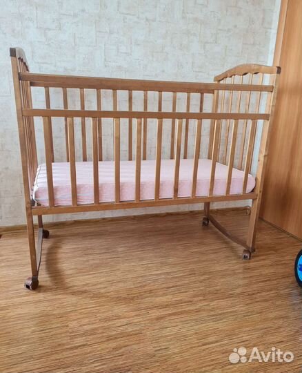 Детская кровать (люлька) с матрасом 120*60