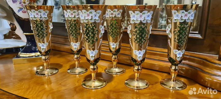 Бокалы Фужеры Богемия Чехословакия