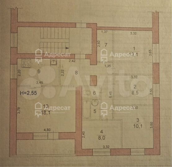 4-к. квартира, 83 м², 5/5 эт.